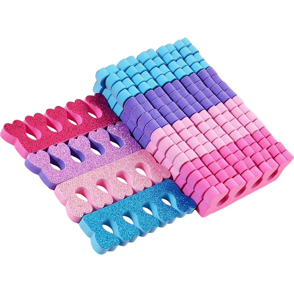 24 Pcs Sponge Toe Splitter Toes Separators for Pedicure Toenail Supplies Eva Plastic Dividers