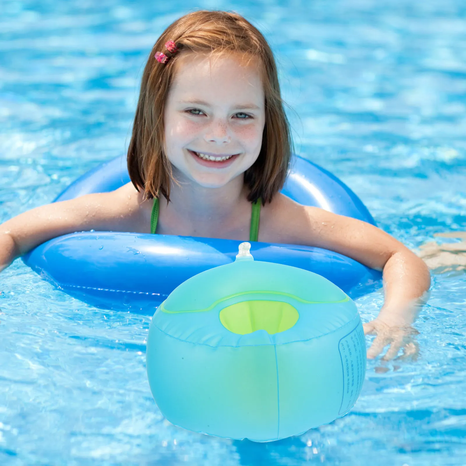 

1 пара детских надувных нарукавников для плавания из ПВХ премиум-класса, водонепроницаемые, для детей 1-4 лет, легкие, легко надуваемые, компактно складывающиеся