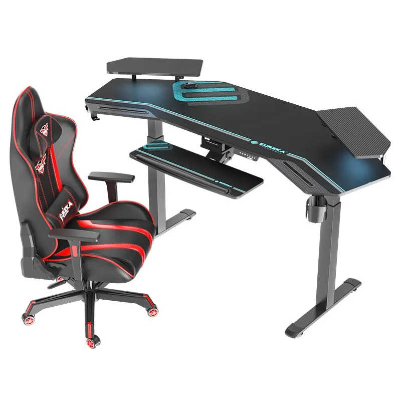 

Computer desk, esports desk, carbon fiber computer desk, corner office, electric lifting table