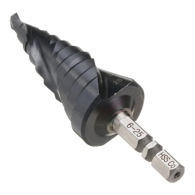 M35 Cobalt TiAlN HRC89 Coated Step Drill Bit 3-13/6-25/6-35mm 1/4 Inch Hex Shank Metal Drilling Hole Opener For Stainless Steel