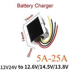 Battery Charger 9V-36V to 14.5V 12.6V 13.8V 5A-25A Constant Current  DC DC 12V Lithium Battery Chargers for Dual-battery System