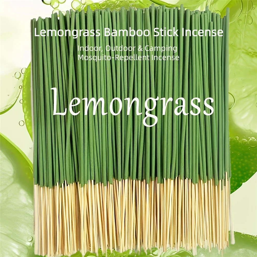 

Natural Lemongrass Bamboo Stick Incense - Healthy Fragrance, Mosquito-Repellent for Indoor, Outdoor & Camping Use, Incense Stick