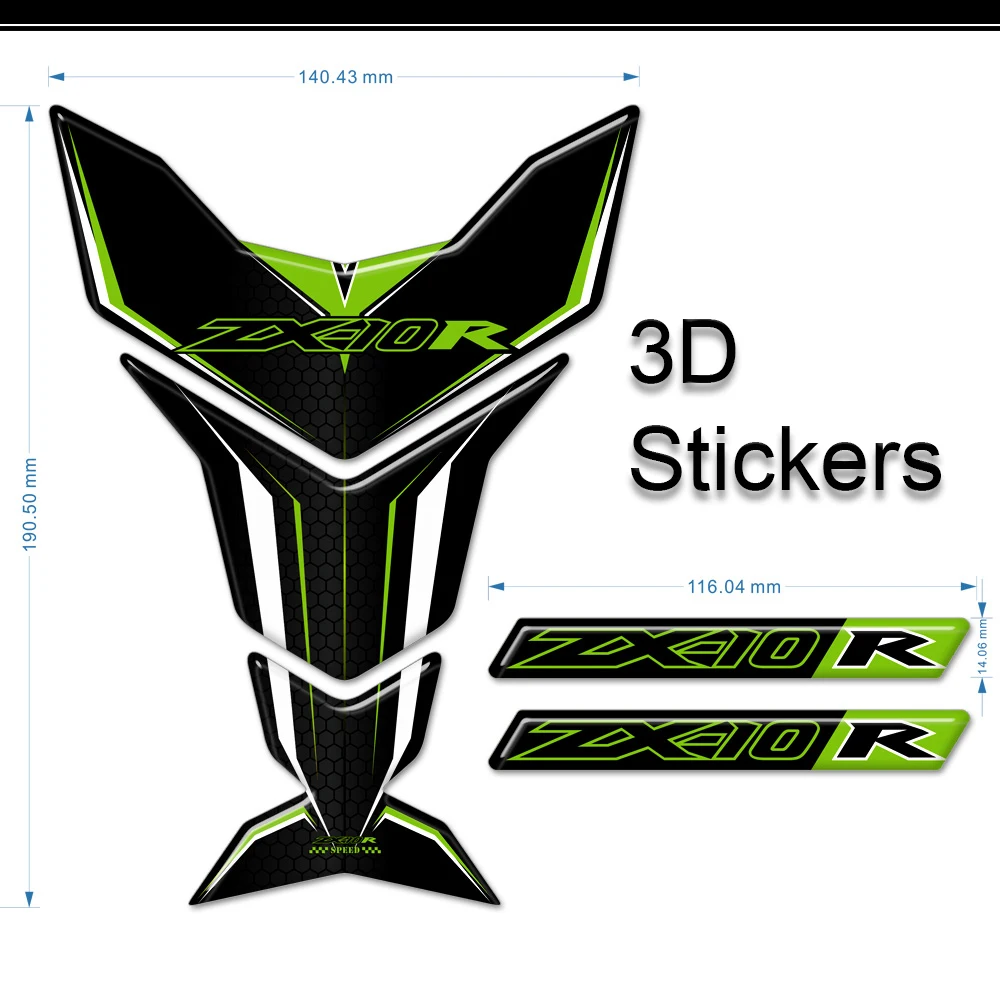 

Stickers For Kawasaki Ninja ZX-10R ZX10R ZX 10R 2019 2020 Tank Pad Tankpads Gas Knee Emblem Badge Decal Kit