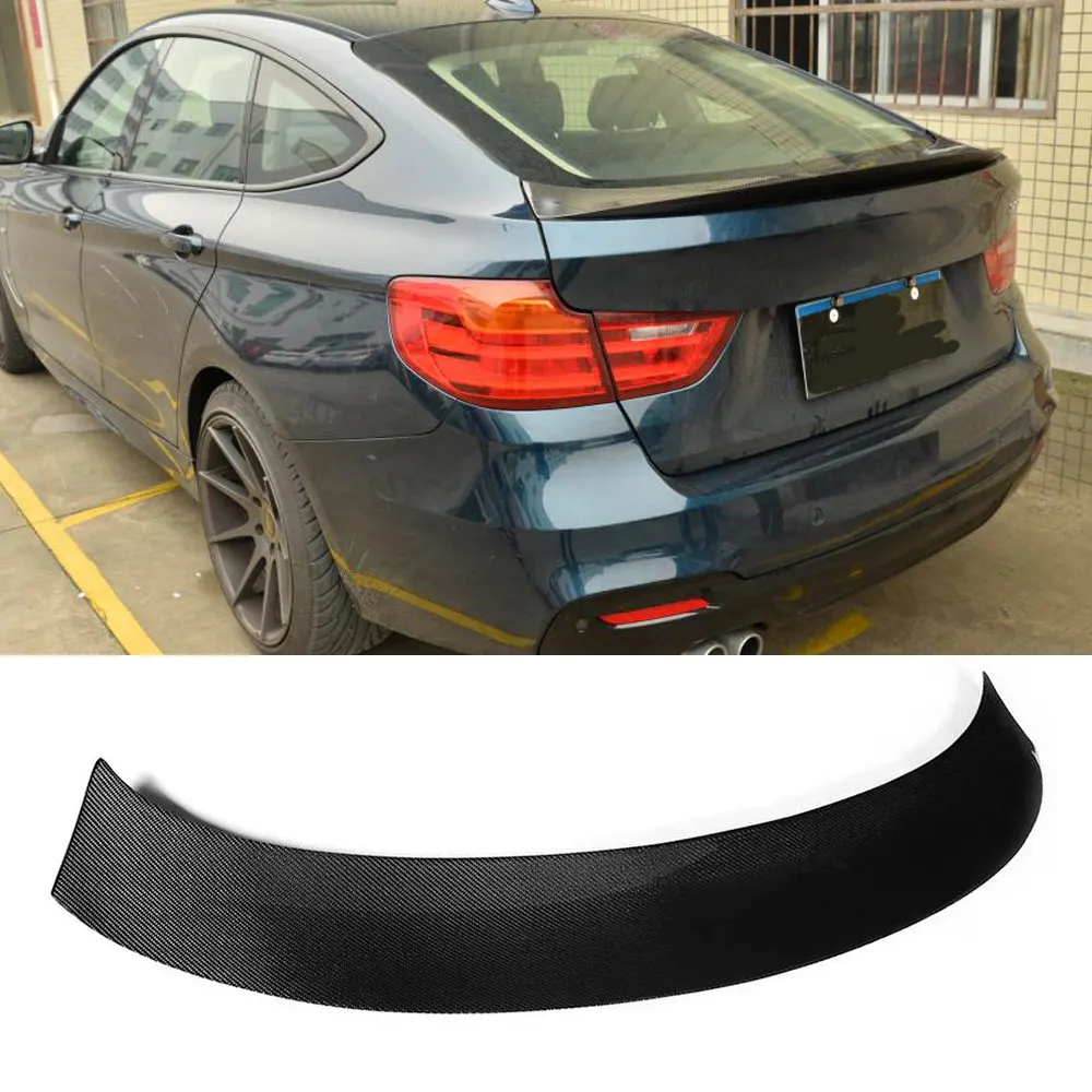 Carbon Fiber / FRP Rear Trunk Boot Wing Spoiler Wing Lip for BMW 3 Series GT F34 Gran Coupe 2014 - 2017 Rear Trunk Spoiler