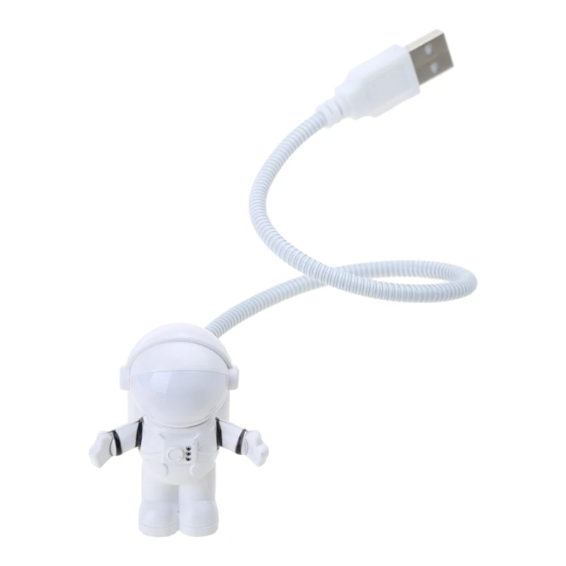 Lampada da lettura flessibile a luce LED USB Lampada da lettura per astronauta Mini lampada plug-in portatile Lampada da notte a