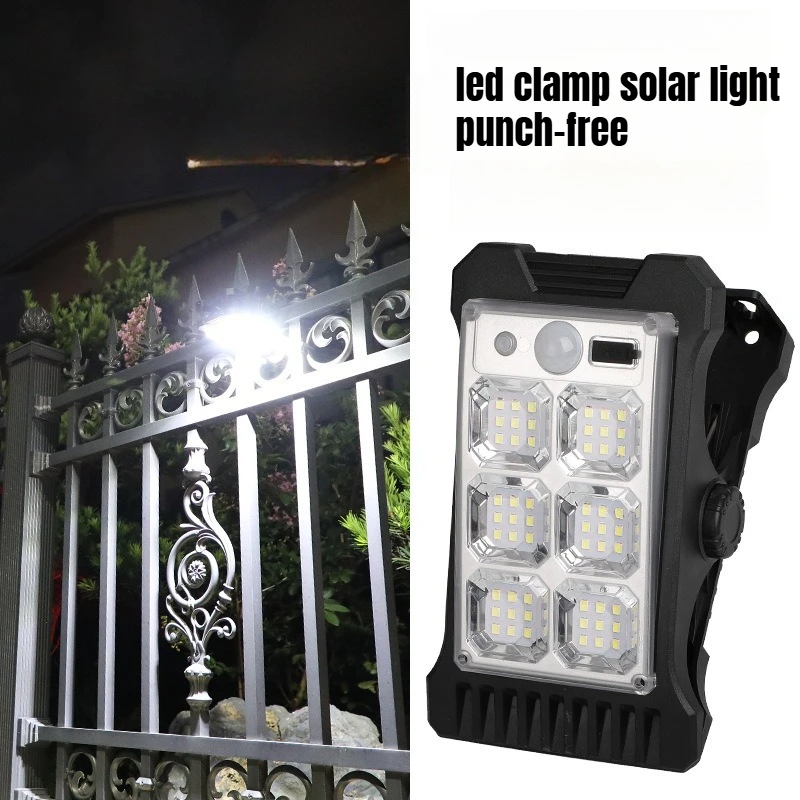 

New outdoor clamp LED light garden multi-functional waterproof garden atmosphere outdoor induction light