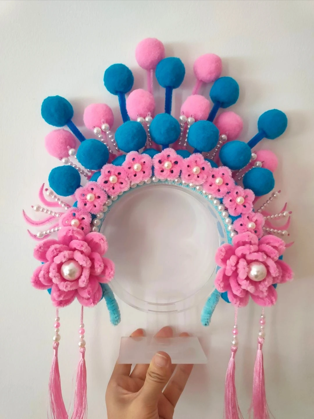 

Opera Peking Opera Twist Stick Headband Guofeng Head Crown Daily Wear Handmade DIY Material Pack