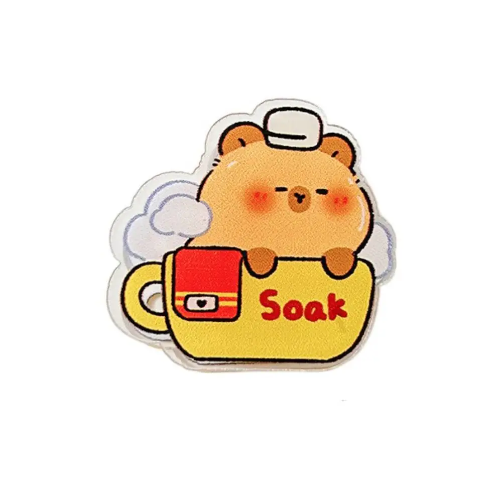 

Portable Capybara Capybara PP Clip Decorative Paperclip Cartoon Memo Clip Bookmark Cartoon Acrylic Paper Clip Desk Organizer