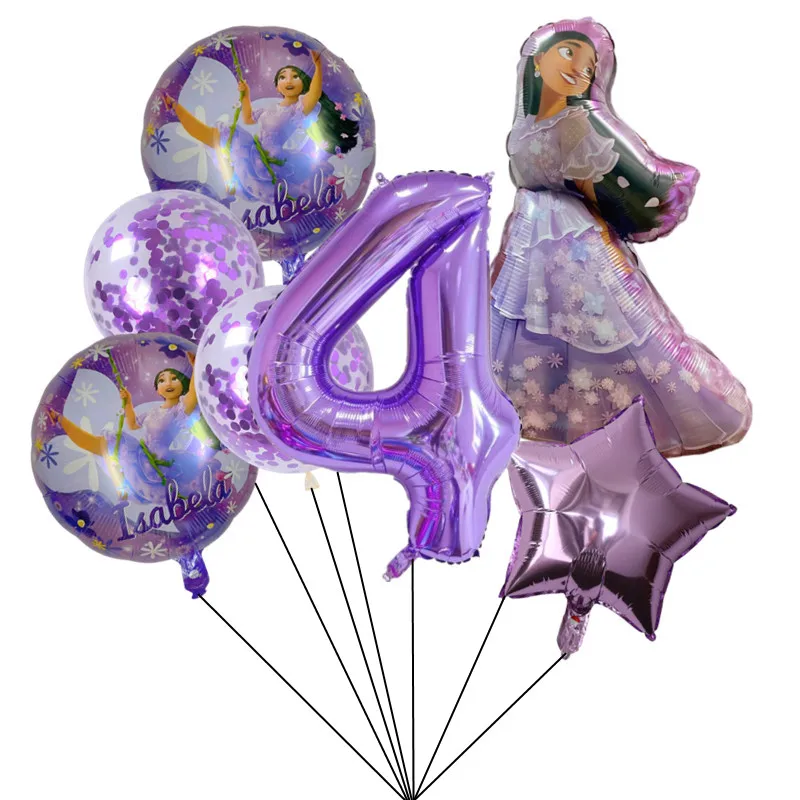 7 قطعة الكرتون إنكانتو إيزابيلا بالونات الحفلات مجموعة 32 بوصة عدد احباط بالونات الفتيات 1 2 3 4 5 6 7 8 9th عيد ميلاد ديكور الهواء Globos #3
