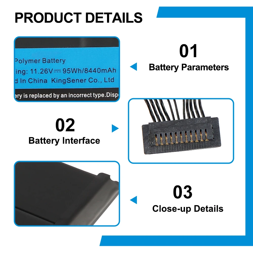 KingSener A1494 A1417 Laptop Battery for Apple MacBook Pro 15\