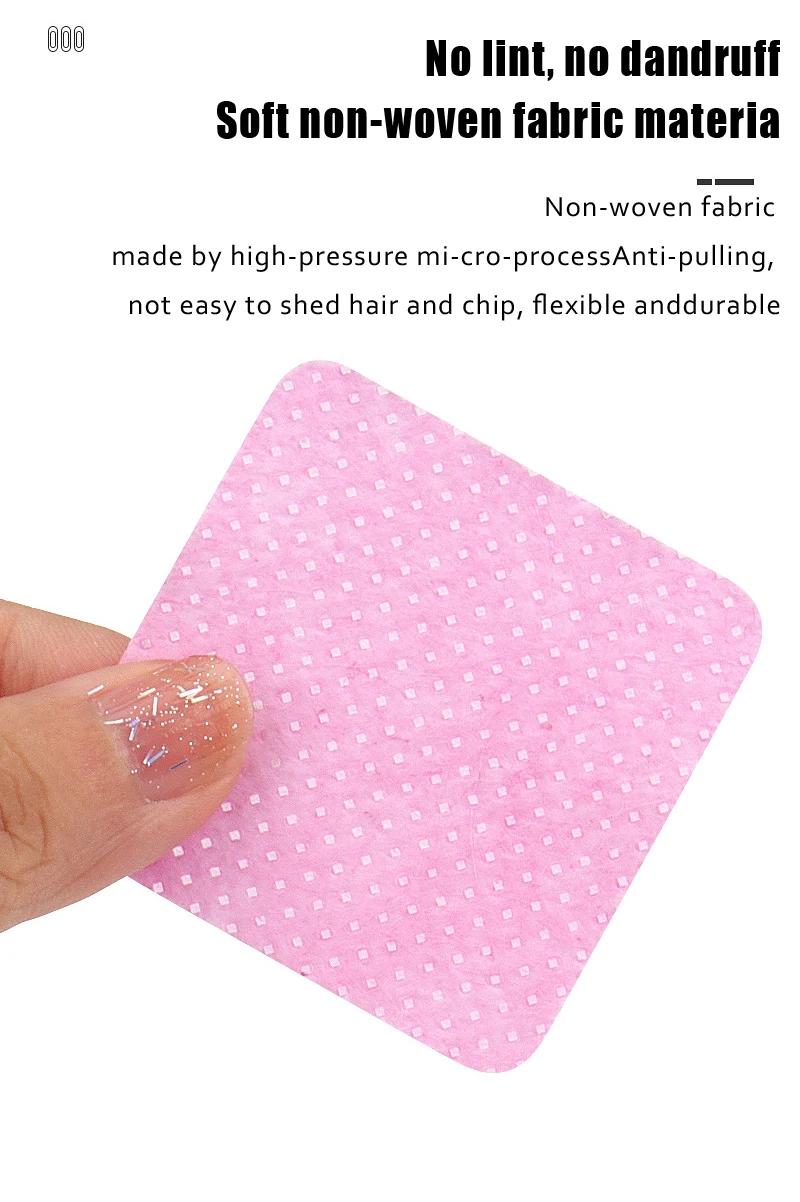 200 stücke Fusselfreien Nagellack Entferner Baumwolle Tücher Papier Pads Reinigung Werkzeug Nail art Tipps UV Gel Wimpern Kleber reiniger Befer – Detail 7