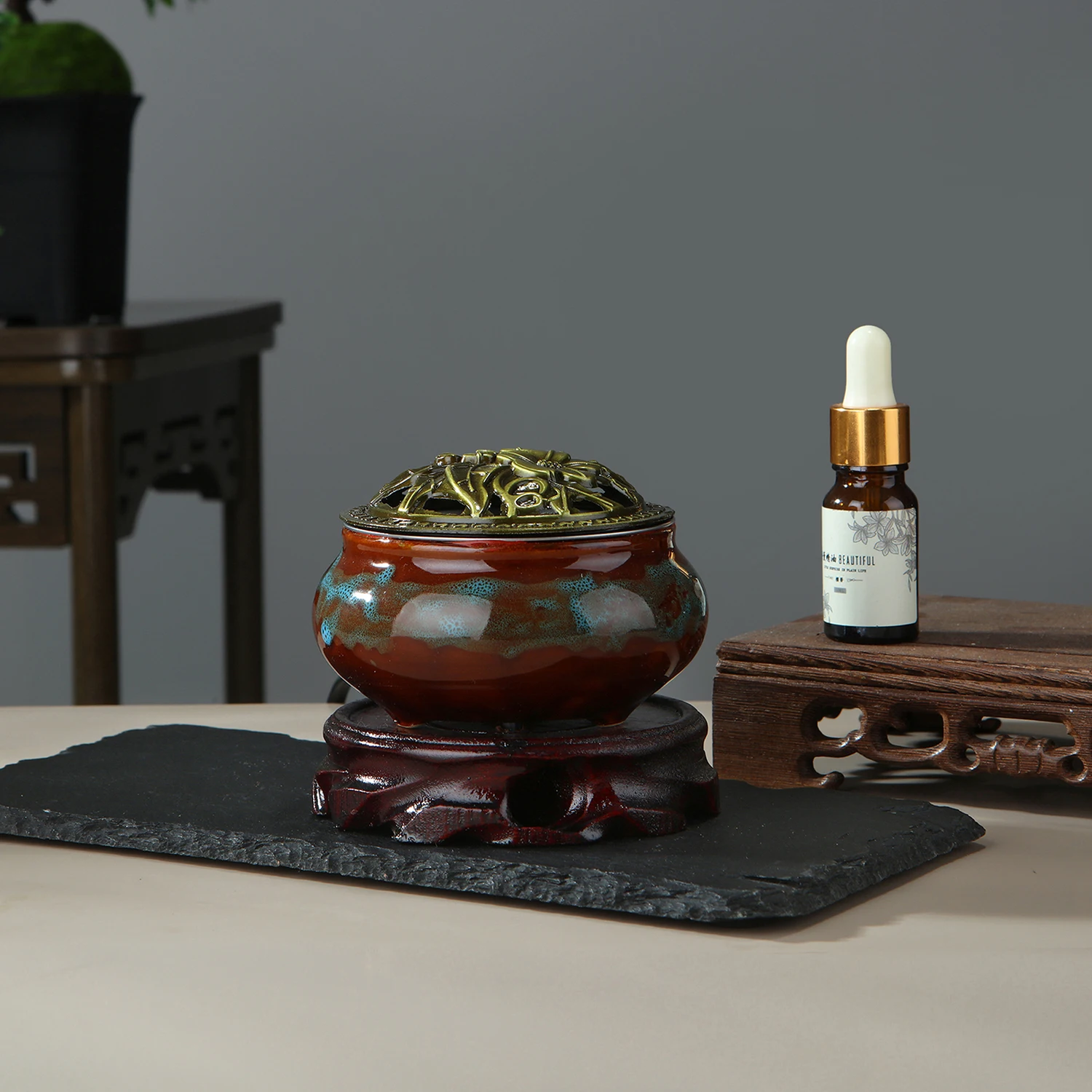 220V電子香炉 セラミック製 エッセンシャルオイルバーナー - Ceramic Oil Burner のレビューと価格