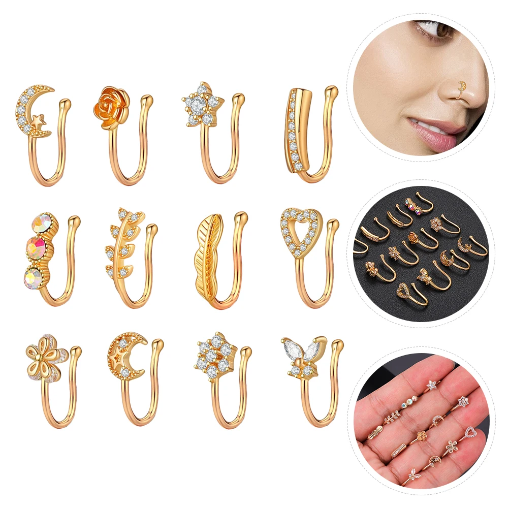 

Цирконовый зажим для носа, ювелирные украшения, украшения для женщин, манжеты для тела, кольцо для девочек, аксессуары для костюмов для девочек