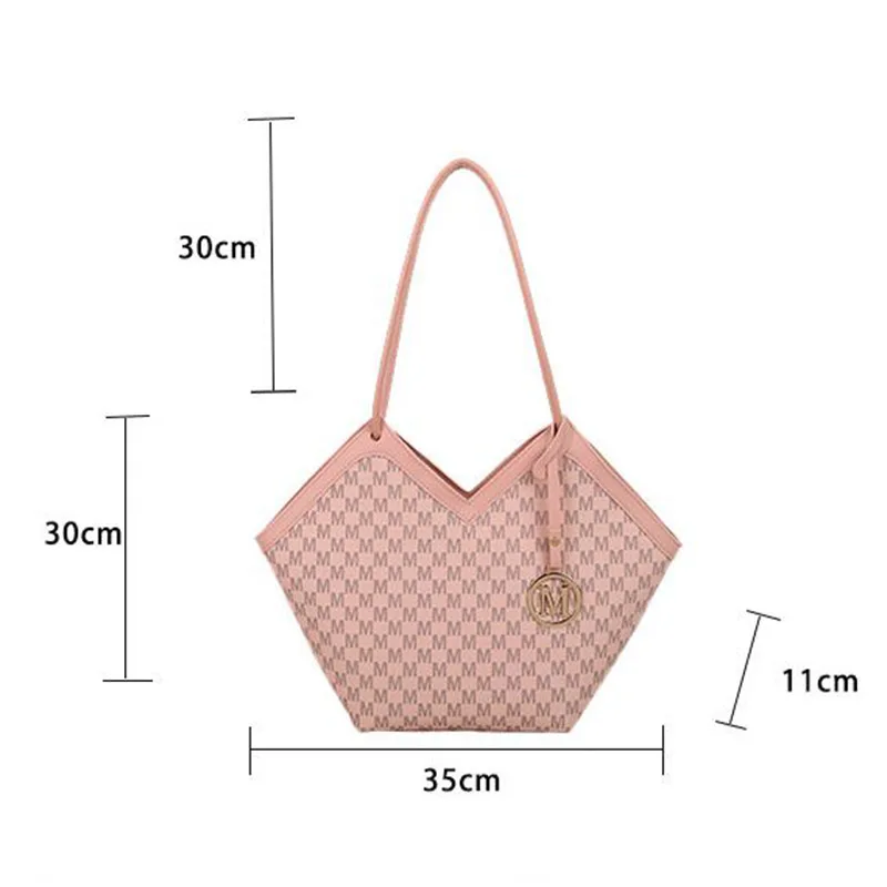 حقيبة يد مطبوعة على الموضة حقيبة تسوق أنيقة للسيدات حقيبة كتف غير منتظمة ذات سعة كبيرة حقيبة ركاب عادية مع حقيبة المعلقات