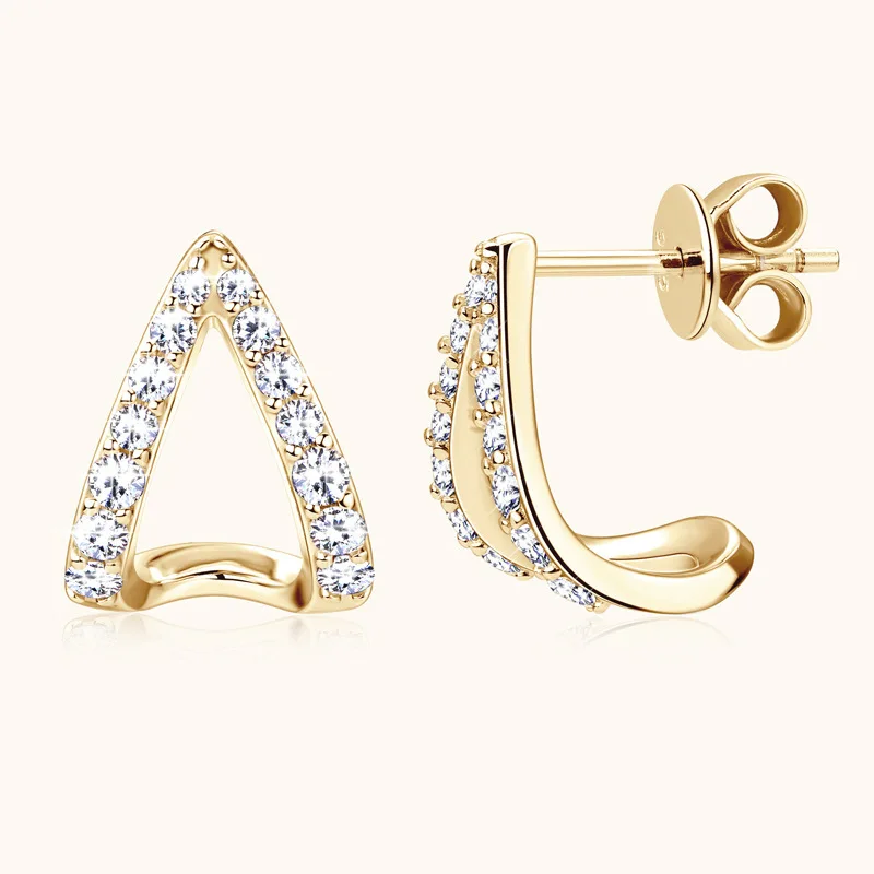 

Fashion Jewelry Heart shaped Earrings Mosang Diamond Earrings For Women