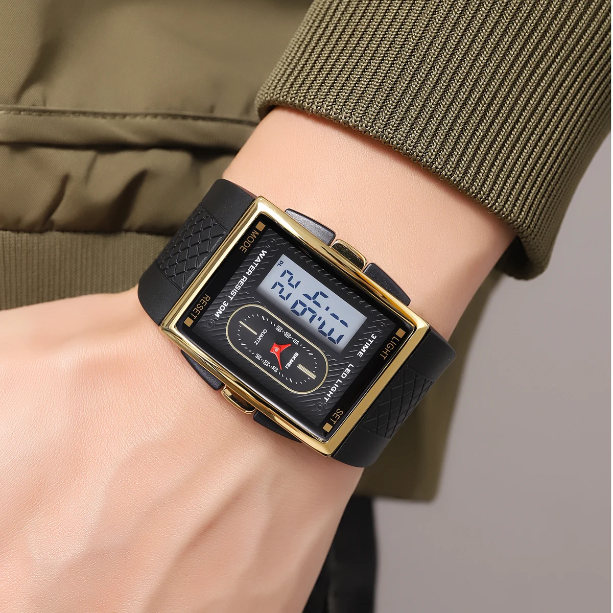 SKMEI موضة الساعات الرياضية للرجال الأعمال Orologi ساعة إلكترونية رقمية مقاوم للماء كرونو ساعة اليد ساعة منبه #3