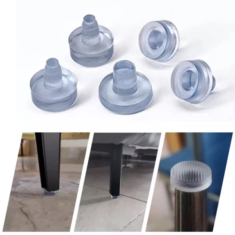 10pcs transparent rubber rod plug, buffer, hole screw, dust plug, chair silencer, preventing part friction 4.9-12.4mm