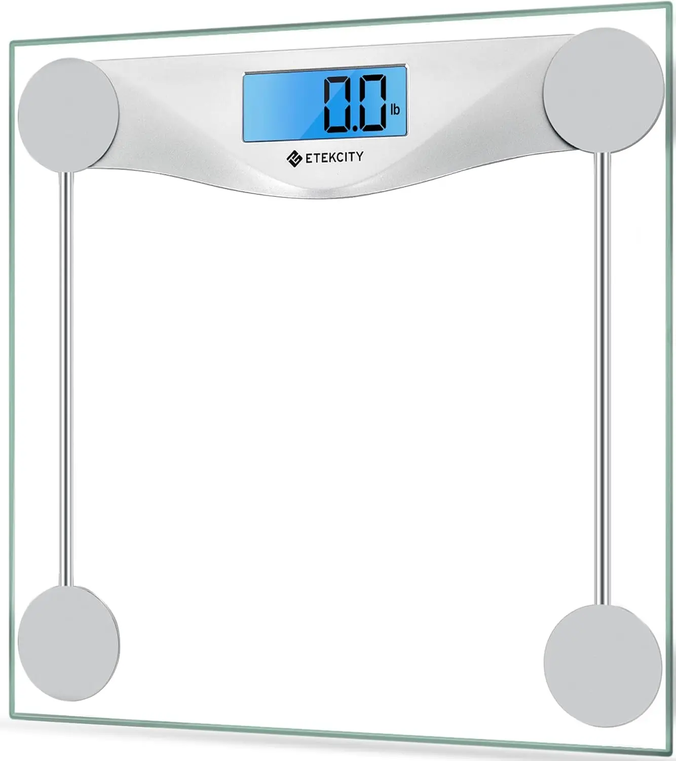 

Digital Bathroom Scale with Large Blue LCD Display, High Precision, 6mm Tempered Glass, Supports Up to 400 Pounds