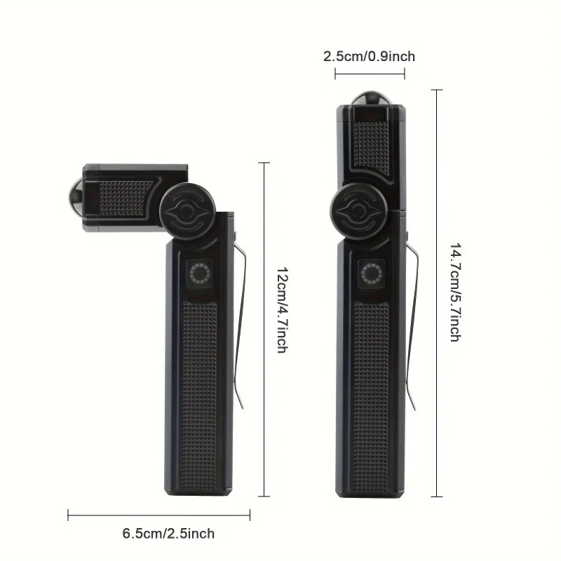 Multifunctional COB Flashlight LED Waterproof Work Light Rechargeable for Outdoor Adventure Maintenance Night Work Torch