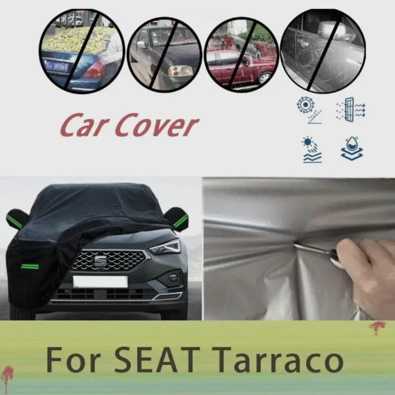 

For Outdoor Protection Snow Cover Sunshade Waterproof Dustproof for SEAT Tarraco Car Covers