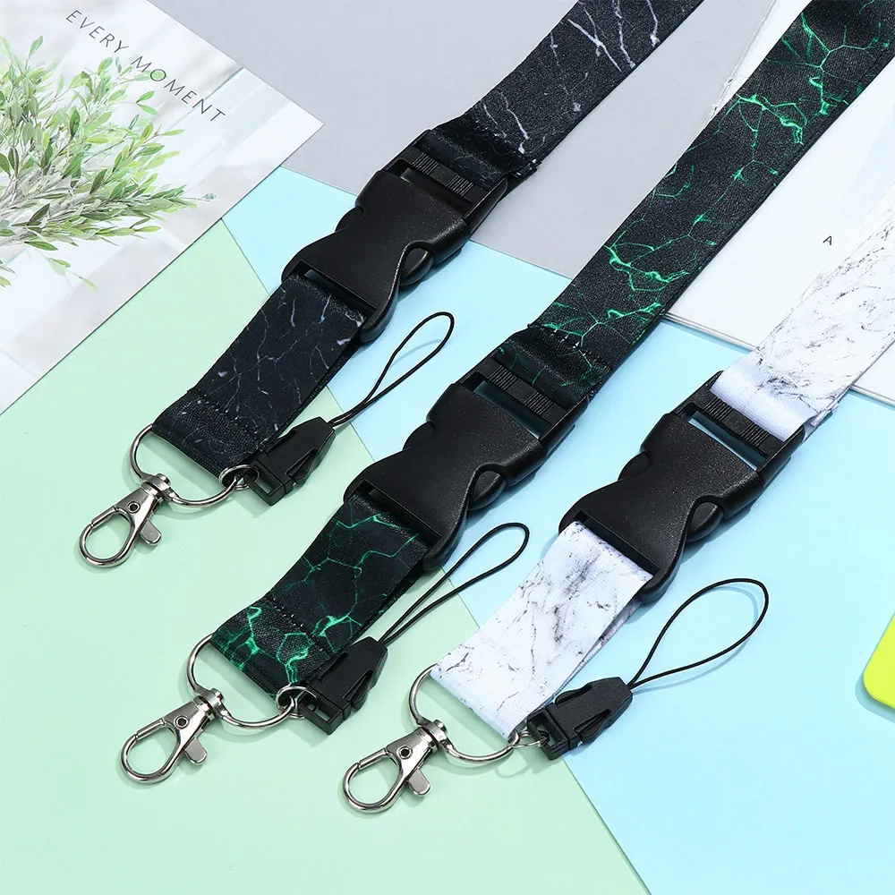 

Новый мраморный ремешок для телефона, USB-значок, держатель для ключей, свисток для камеры, крутой ремешок на шею для телефона, веревка для подвешивания