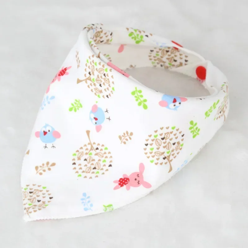 Baby bibs High quality triangle double layers cotton baberos Cartoon Character Animal Print baby bandana bibs dribble bibs