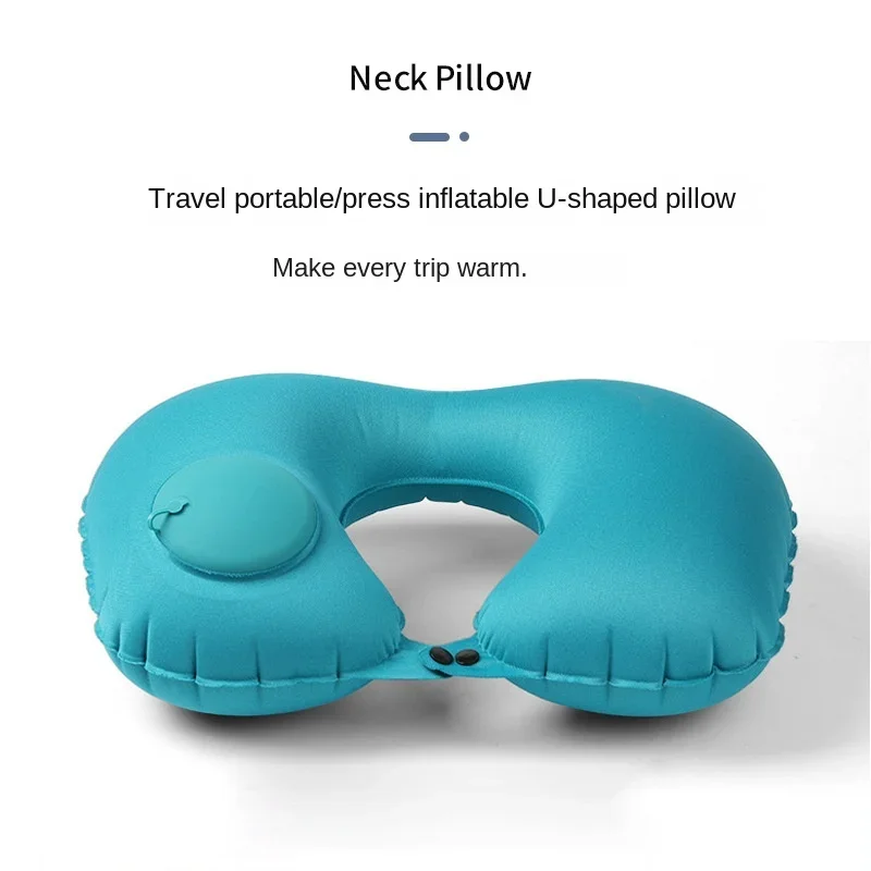 

Inflatable Pillow Travel Portable Press Inflatable U-shaped Pillow Travel Neck Pillow Storage