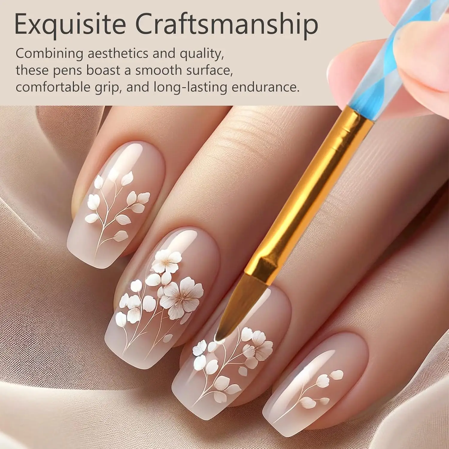 LINMANDA 5 قطعة أظافر تركيب من الأكريليك فرشاة بطانة فرشاة مانيكير نقطة الحفر رسم اللوحة طقم أدوات DIY بها بنفسك مسمار الفن Designsv