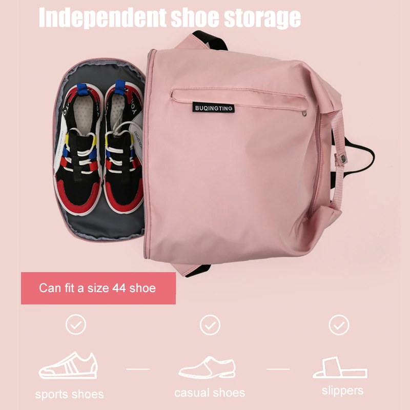 Mochila De gimnasio impermeable para mujer, bolsa seca y húmeda con compartimento para zapatos, bolsas de viaje de fin de semana a la moda