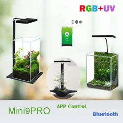 Lamp Mini9pro Magnetic Clamp Led Light RGB UV Aquariums Full Spectrum Holder Fish Tank Accessories Supplies Decoration