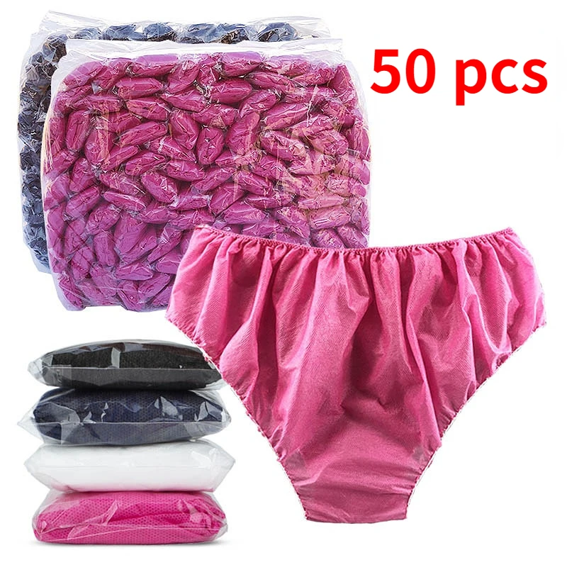 

Non Woven Fabric Breathable Disposable Panties for Women Men Business Trips Spa Wash-Free Briefs Menstruation Underwear