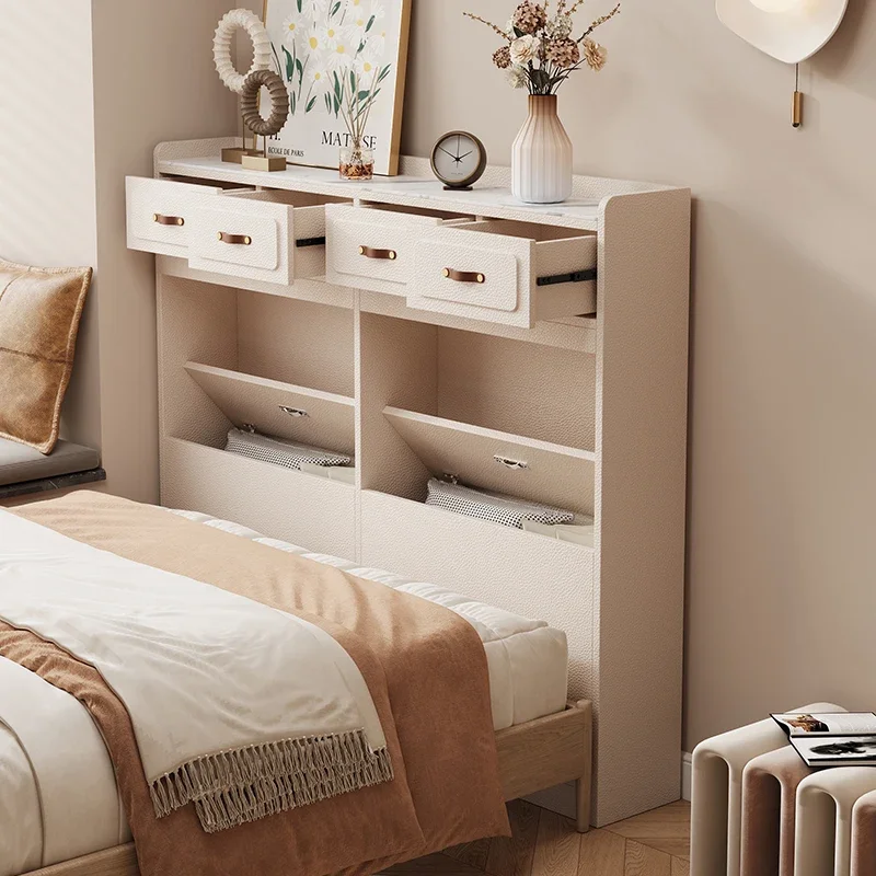 

Children's bedside table rock slab bedside long cabinet tatami bed storage cabinet bedroom bedside crevice storage cabinet