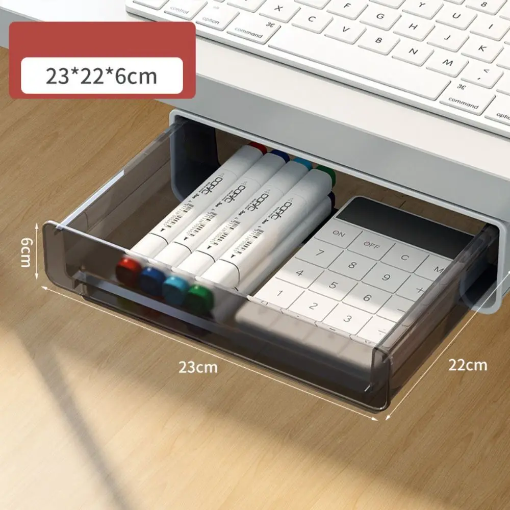 

Hanging Table Shelf Storage Box Invisible Storage Pull Out Storage Box Undertable Drawer Multifunction Large Capacity