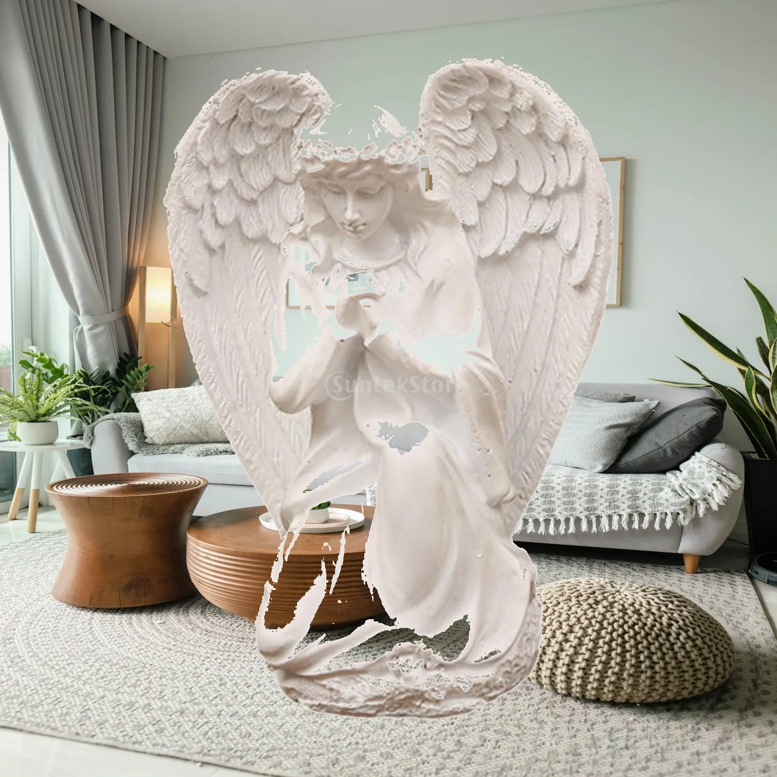 Praying Angel Statue Praying Angel Figurine Table Centerpieces Resin Angel Figurine for Office Desktop Bedroom Decoration