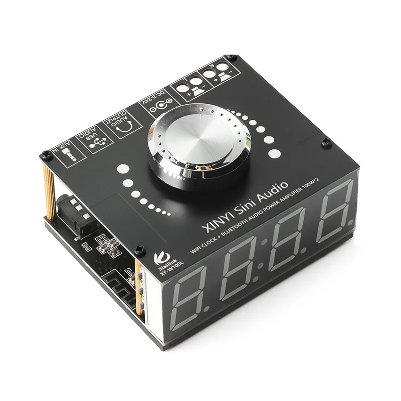 XY-W100L Hifi Niveau 100W * 2 Stereo Bluetooth Digitale Versterker Board Module Met Wifi Timing Klok