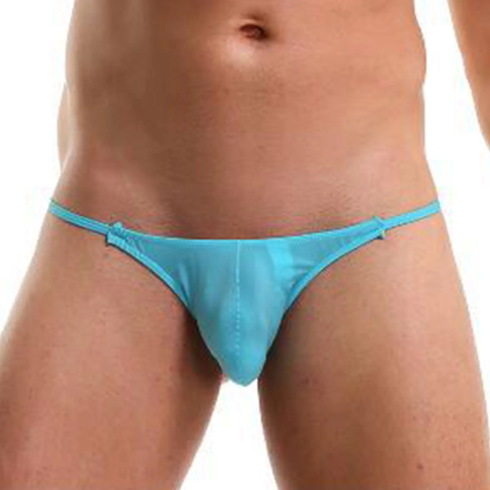 قمصان رجالي ملابس داخلية مثيرة منخفضة الخصر من الحرير الجليدي حلقة رفع الغرض ثونغ للرجال حزام جوك متوسط