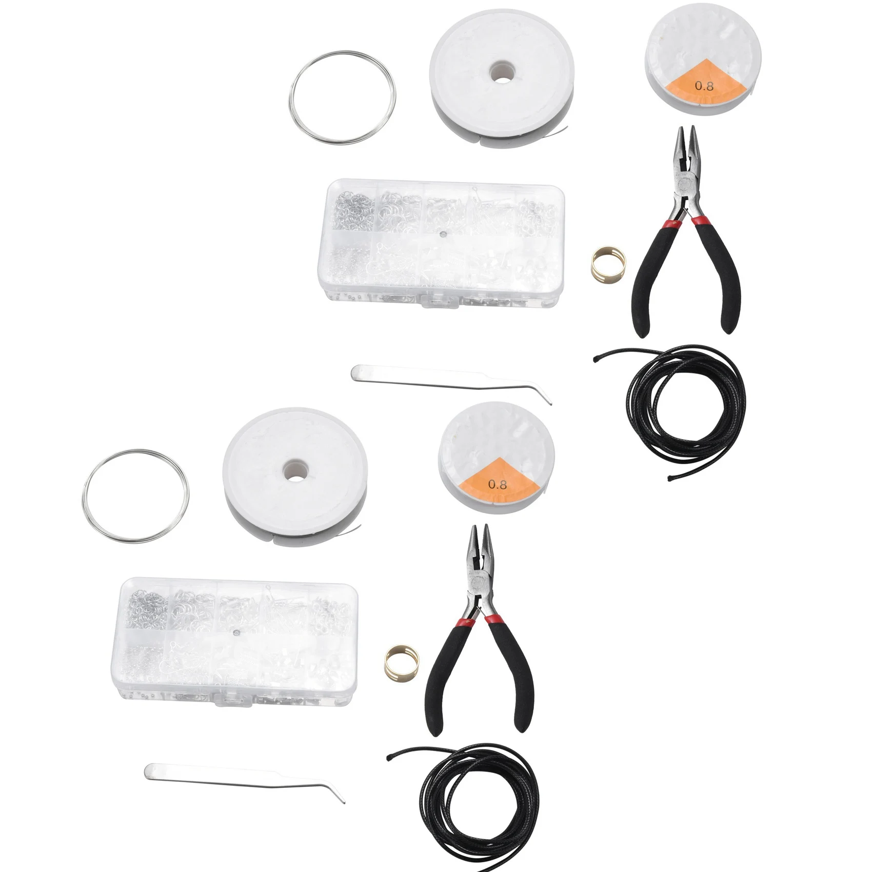 

NEW-2X Jewelry Findings Set Jewelry Making Kit Jewelry Findings Starter Kit Jewelry Beading Making And Repair Tools Kit