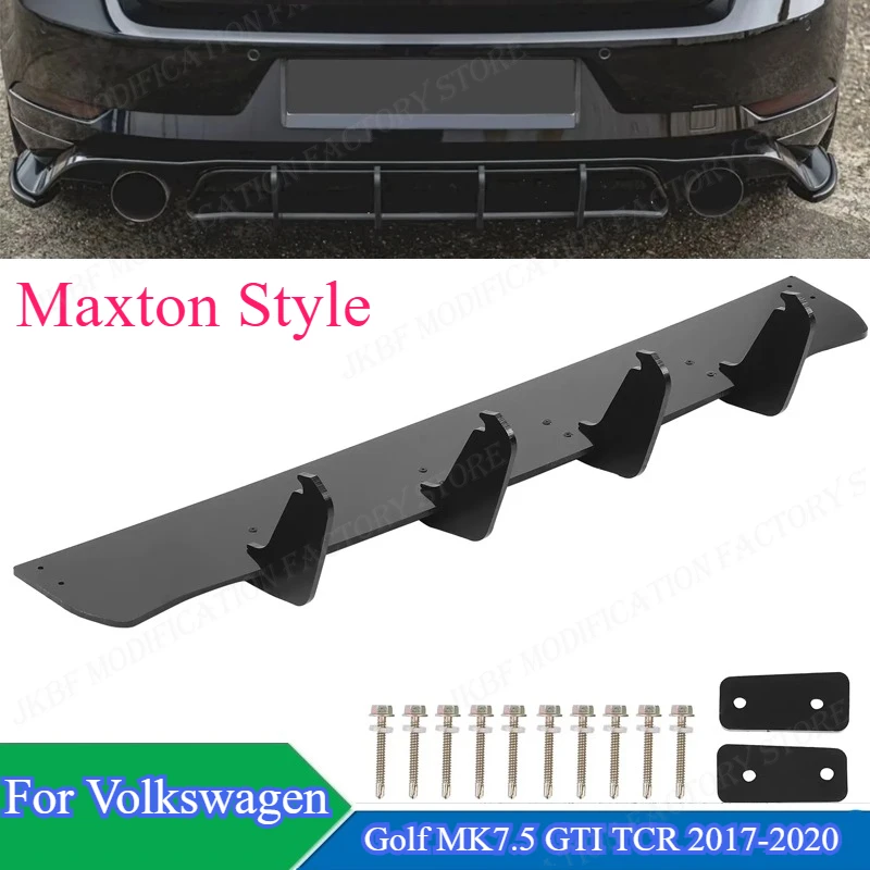 

Maxton Style For Volkswagen Golf MK7.5 GTI TCR 2017-2020 Car Rear Bumper Diffuser Valance Blade Spoiler Rear Surround Body Kits