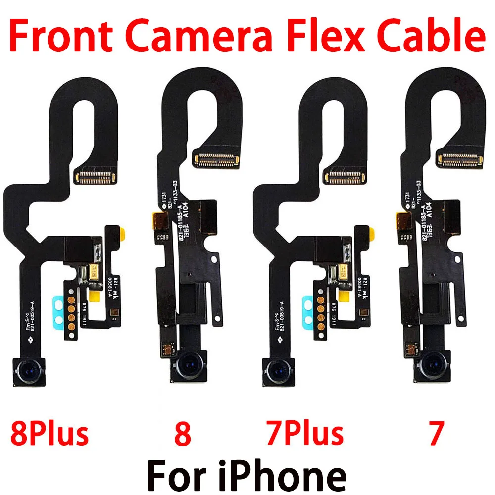 Face Front Camera For iPhone 6 6P 6SP 7 8 Plus X XR XS Max Top Camera Module With Sensor Proximity Flex Cable Repair Parts