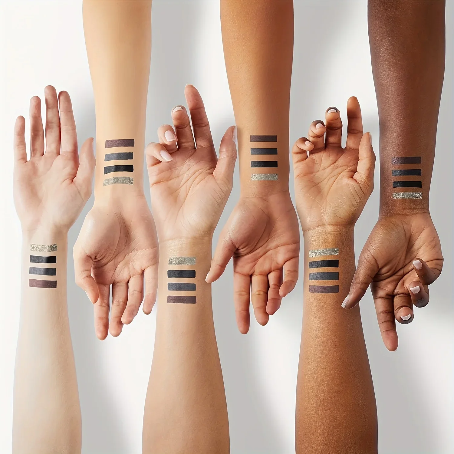 Matter, wasserfester und wischfester Eyeliner-Balsam, 4-farbiger Lipliner, fester Eyeliner-Balsam, Mehrzweck-Lidschatten für Make-up-Kosmetik