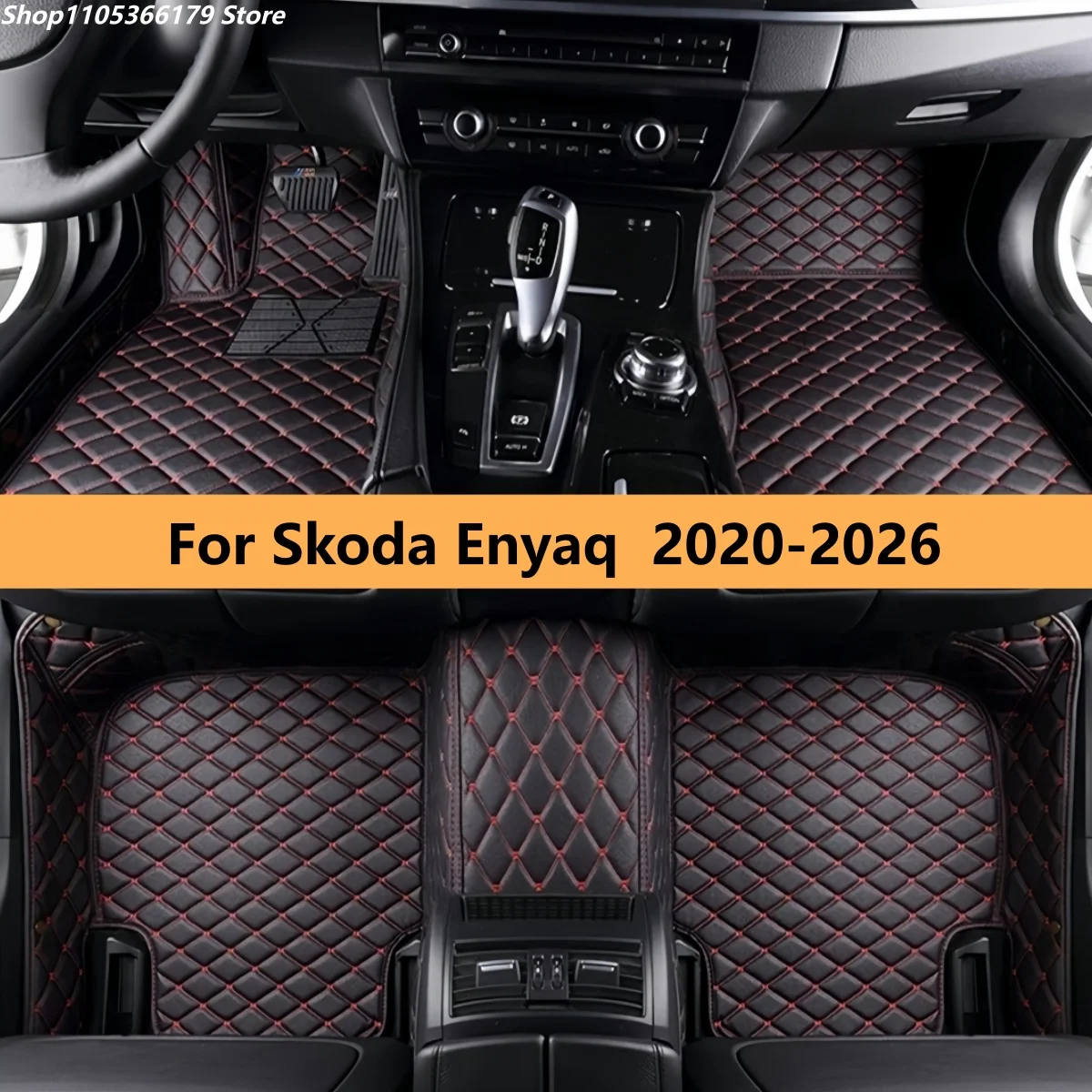 

Custom Leather Car Floor Mat For Skoda Enyaq 2020 2021 2022 2023 2024 2025 2026 Auto Carpets Foot Coche Accessories
