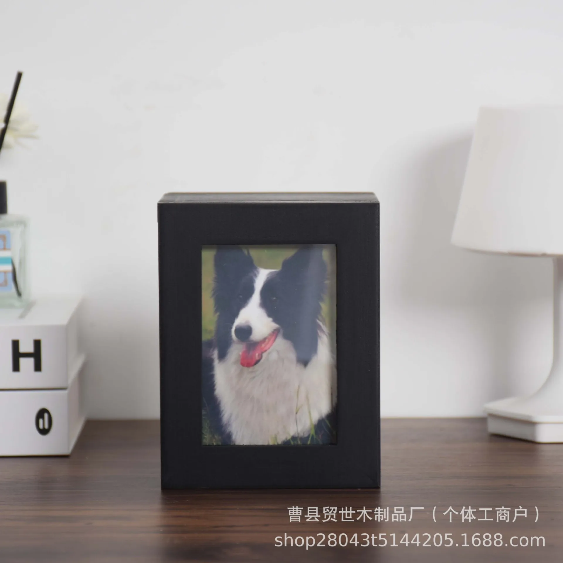 

Cross-border wooden pet urn spot multi-standard cat dog commemorative coffin funeral supplies urn photo frame