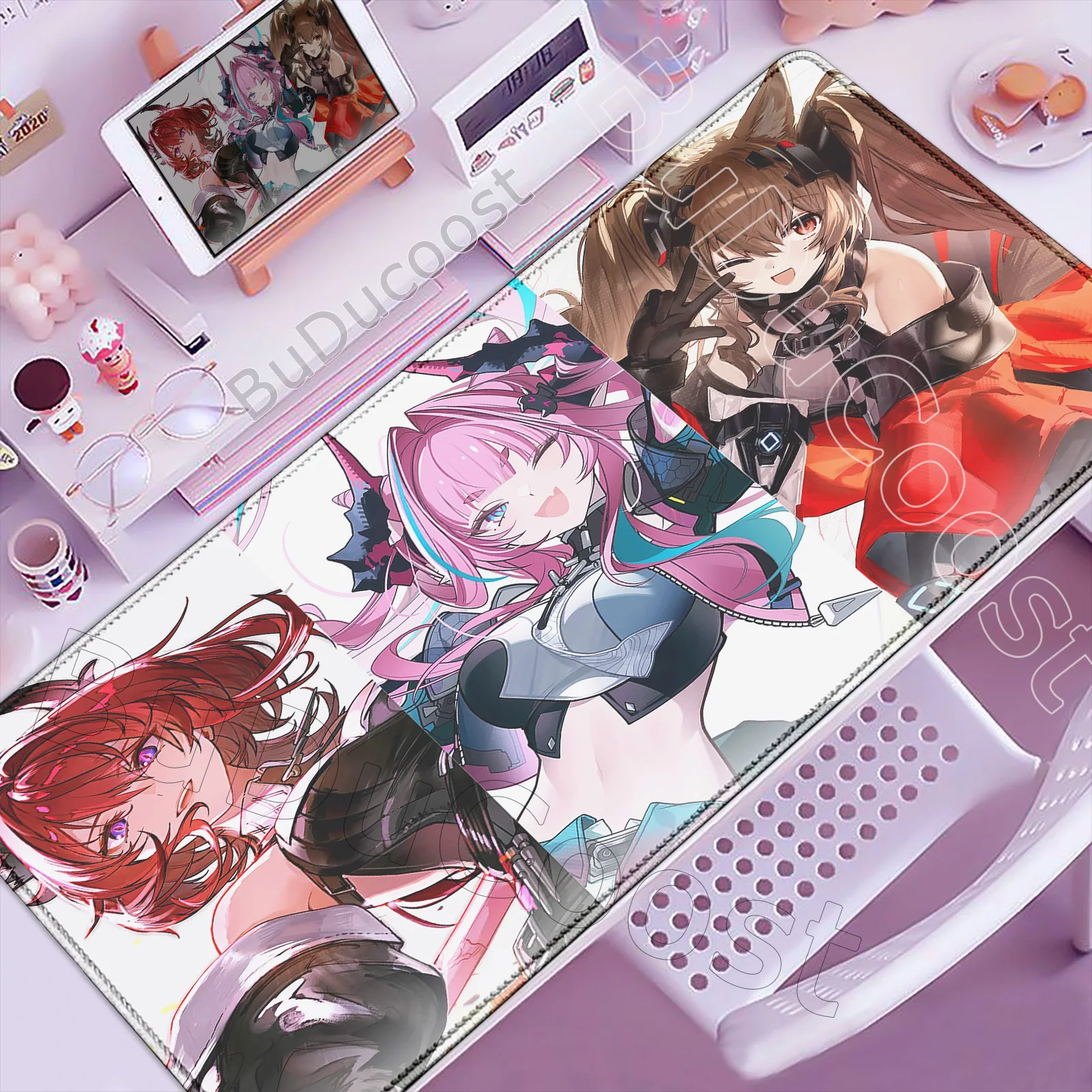 HD Printing Arknights Endfield Tangtang Yvonne Mouse Pad Anime Girl Gaming Mousepad Pretty Large Mouse Mat XXL Rug PC Desk Mat