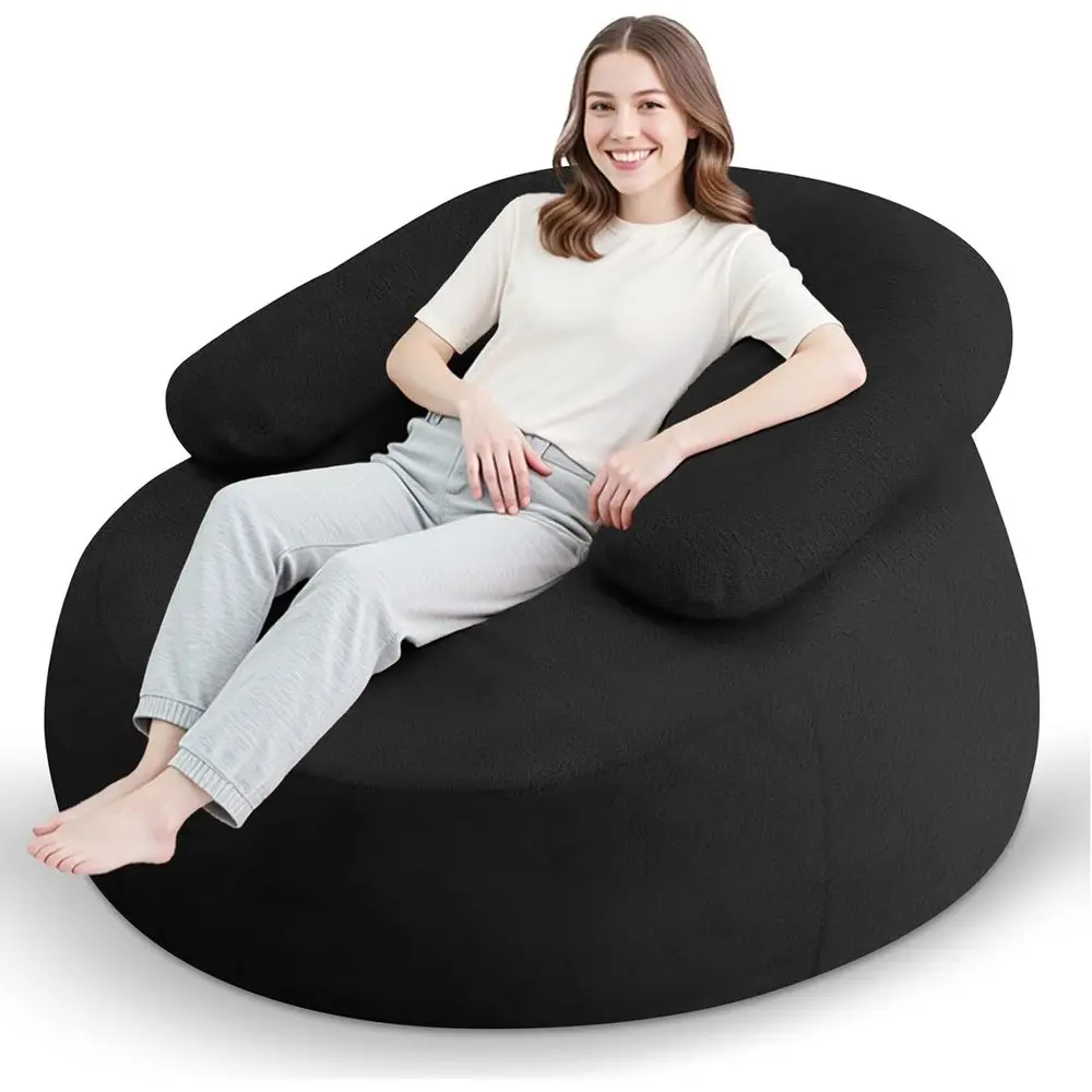 

Кресло-мешок с U-образной подушкой или большое кресло-мешок для взрослых и детей с наполнителем, ультрамягкое кресло-диван из плюша с возможностью стирки