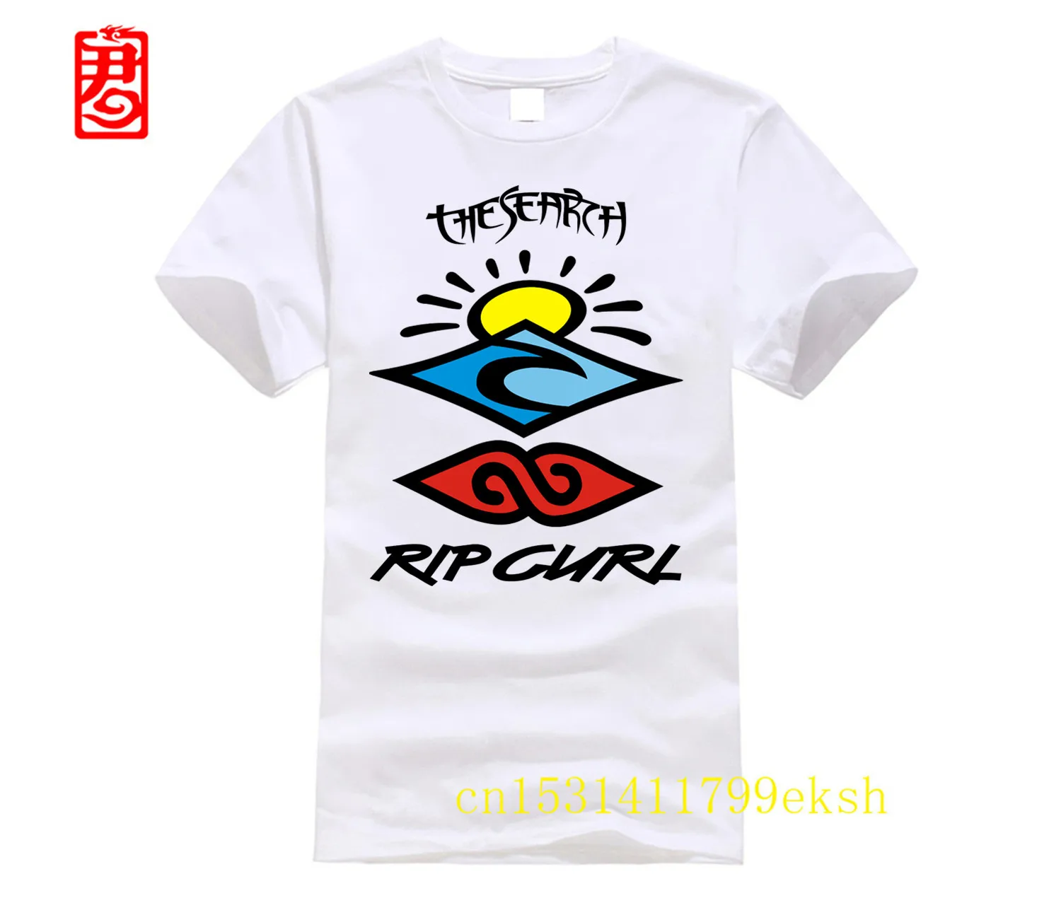 Rip camisa curl skate skate masculino algodão elastano o-pescoço camiseta novo estilo masculino o pescoço manga curta tshirts
