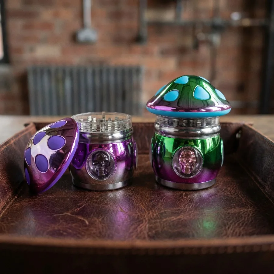 Metal Metal Mushroom Herb Grinder 4-layers-Manual Spice Pepper Mill Salt Mortar  Grass Tobacco Grinder Cigarette Smoking Tool Gift - Aliexpress Deal
