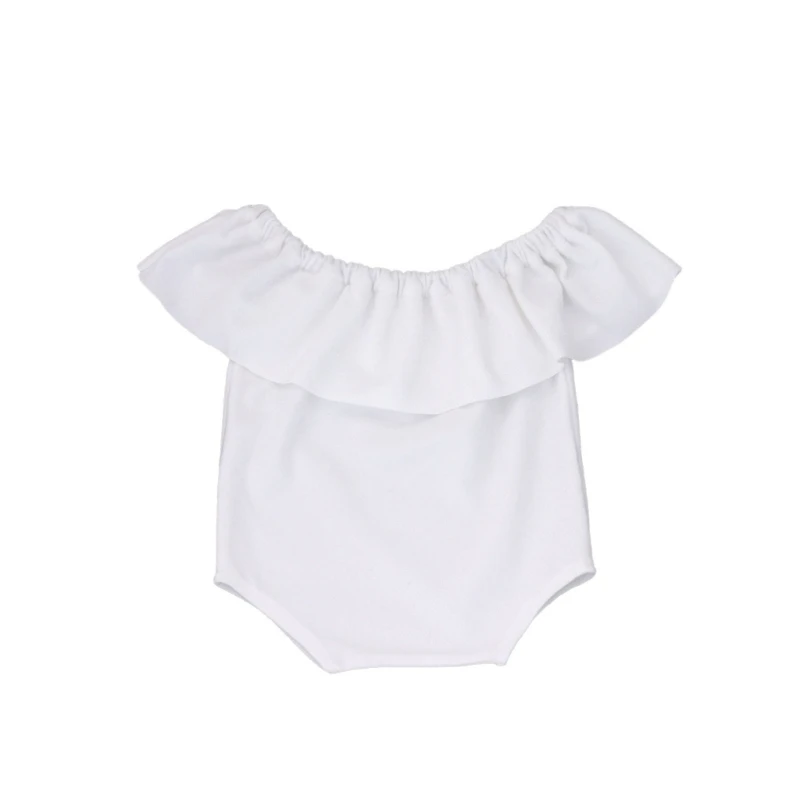 2pcs Newborns Photography Costume Set Lovely Girls Bodysuit & Flower Headband