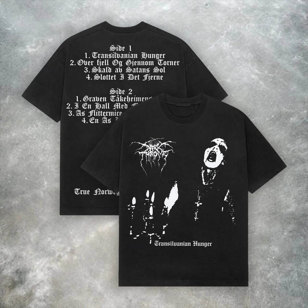 Camiseta Darkthrone Transylvanian Hunger Y2K, Camiseta Oversized de Metal Black para Homens e Mulheres, Solta e Respirável