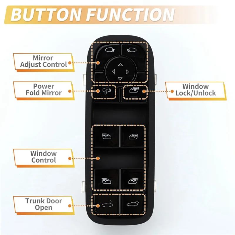 BB-Nuovo Auto di Alta Qualità Finestra Anteriore Sinistra Interruttore Interruttore Pulsante di Controllo 971959858E 971959858G Per Porsche Panamera Cayenne