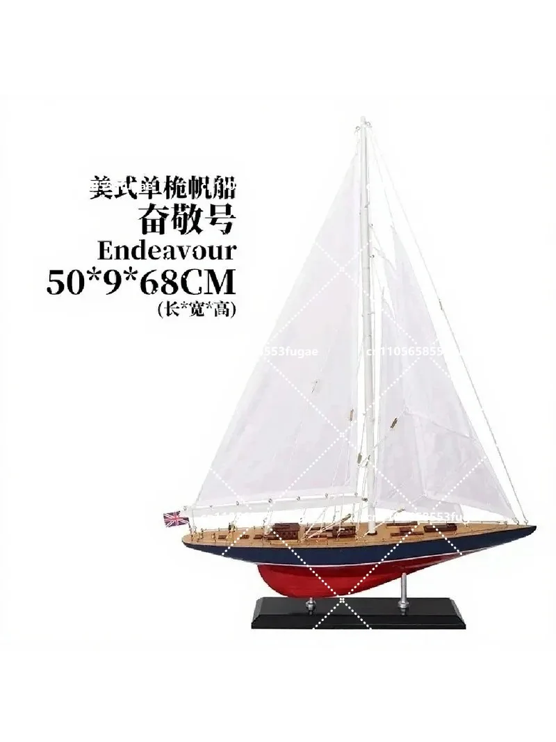 Wooden Sailboat Model Kit Single Mast Ship for Entryway Decor Smooth Sailing Craft